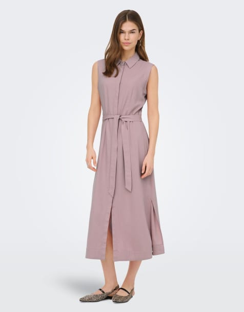 ONLY – Kleid in brüniertem Flieder - view 1