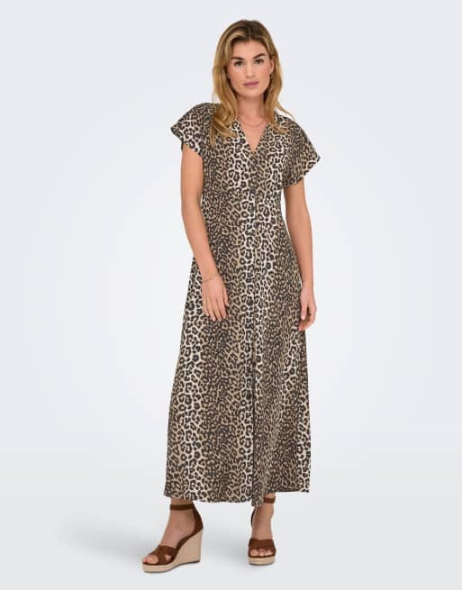 ONLY – Kleid in der Farbe Timber Wolf