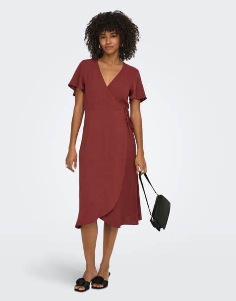 ONLY – Kleid in Gewürzapfelrot - view 1