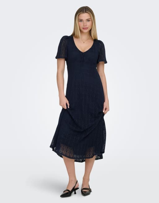 ONLY – Kleid in Nachthimmelblau, 4 von 7