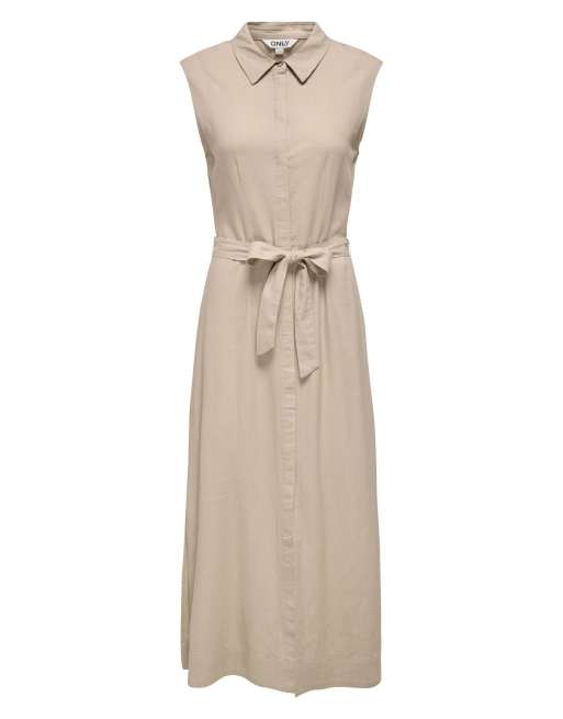 ONLY – Kleid in Oxford-Hellbraun, 6 von 7