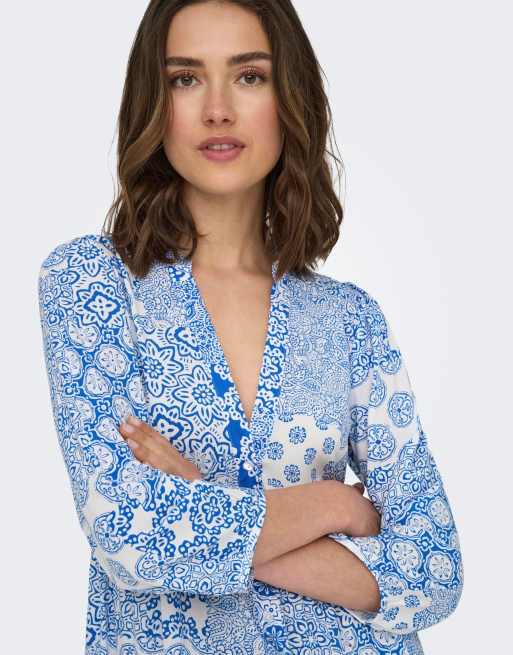 ONLY – Kleid in Prinzessinnenblau, 5 von 7