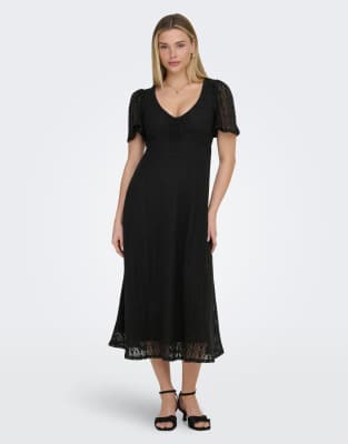 Only - Kleid in Schwarz Schwarz 38