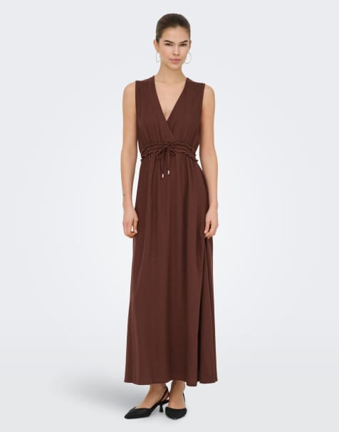 ONLY – Kleid in Steinbeige-Braun - view 1