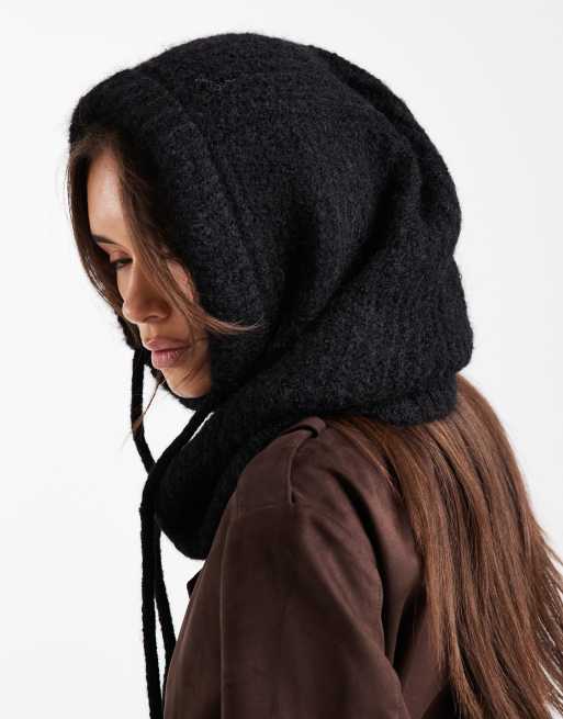 ONLY knit bonnet in black