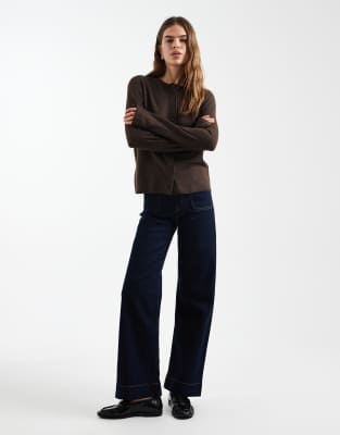 Only Knit Cardigan In Gray