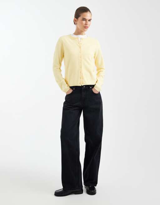 ONLY knit cardigan in pale yellow, 2 of 4