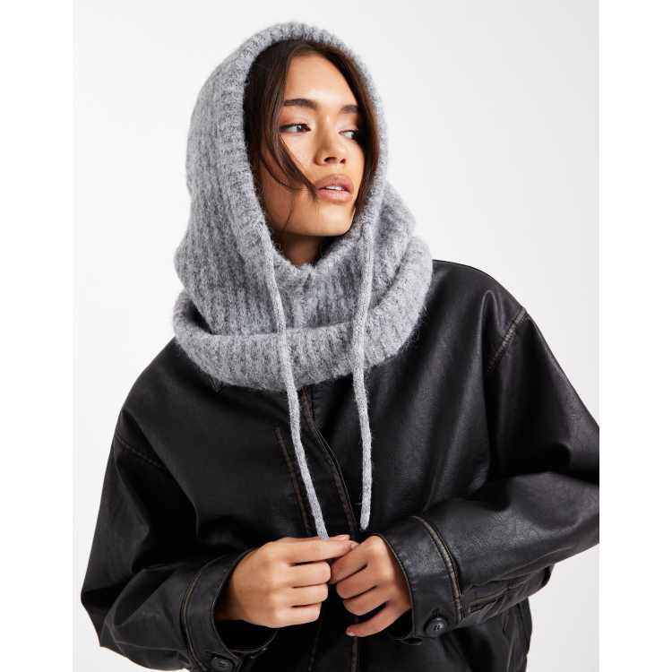 新品Knuth Marf ✴︎ slim hooded knit / grey ONLY knit hood in medium gray | ASOS