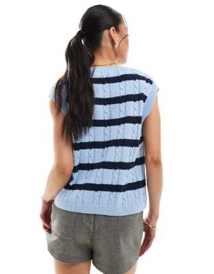 Only Knit Vest In Blue