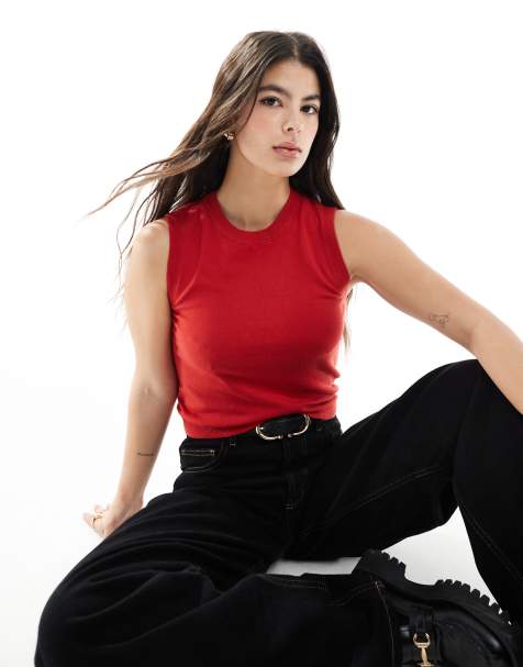 ONLY knit vest in red - view 1