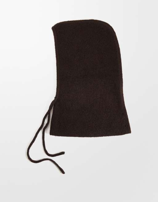 ONLY knitted bonnet in chocolate, 3 of 3