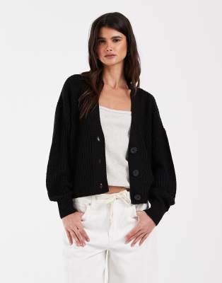 Only Knitted Cardigan In Black