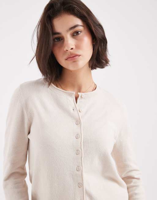 ONLY knitted cardigan in cream, 2 of 4