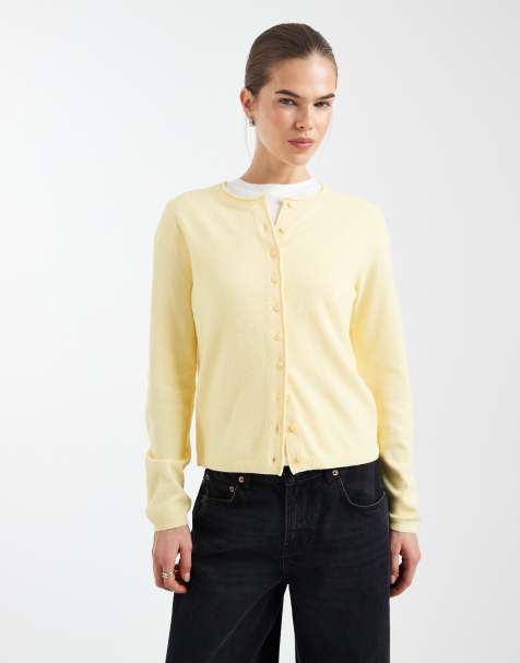 ONLY knitted cardigan in pale yellow - view 1