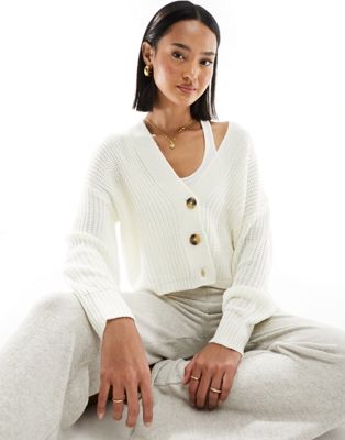 ONLY knitted cardigan in cream