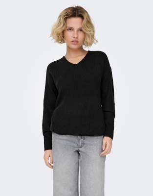 ONLY ONLY Knitted pullover in black 1