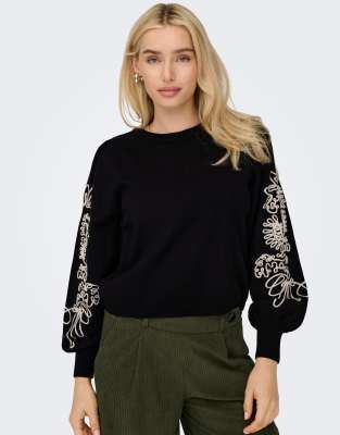 ONLY ONLY Knitted pullover in black