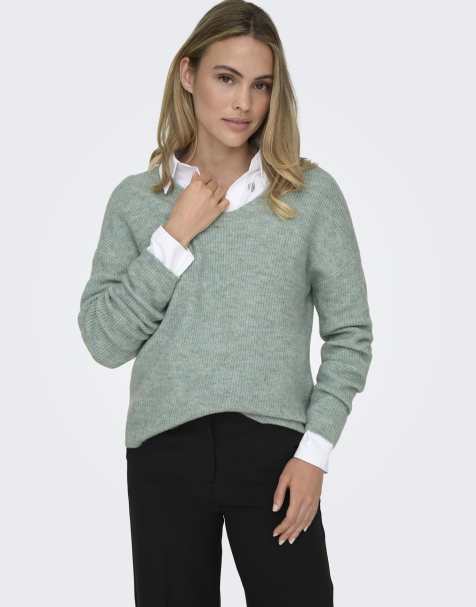 ONLY Knitted pullover in blue surf - view 1