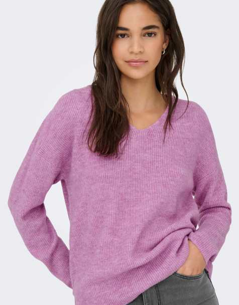 ONLY Knitted pullover in mauve orchid - view 1