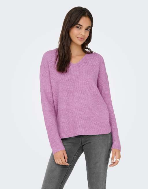 ONLY Knitted pullover in mauve orchid, 3 of 4