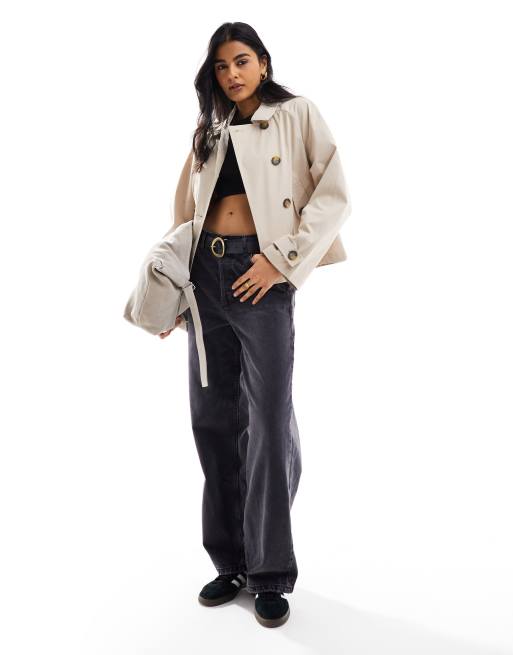 Only - Korte trenchcoat in beige , 3 van 4