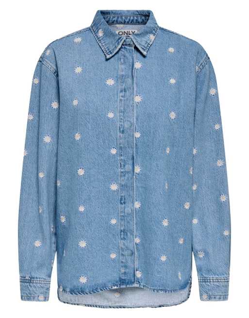 ONLY koszula jeansowa w jasnoniebieskim denimu, 7 z 7