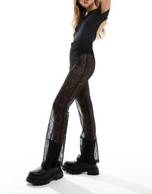 Emery Lace Trousers Black
