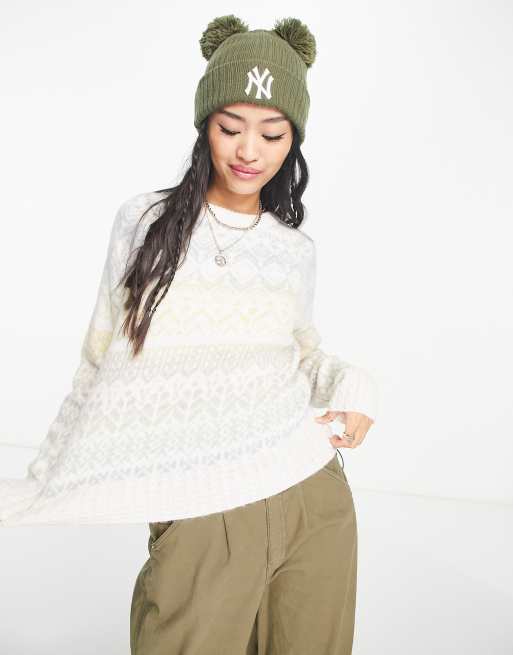 Only Laida fair isle jumper in cream