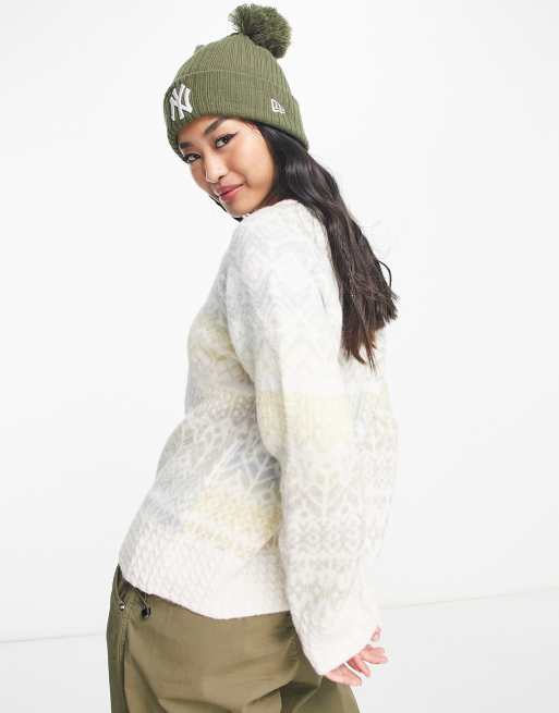 Only laida fairisle sweater in cream, 2 of 4