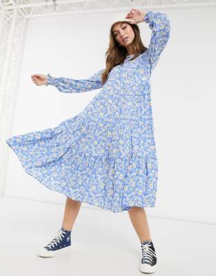 powder blue long sleeve dress