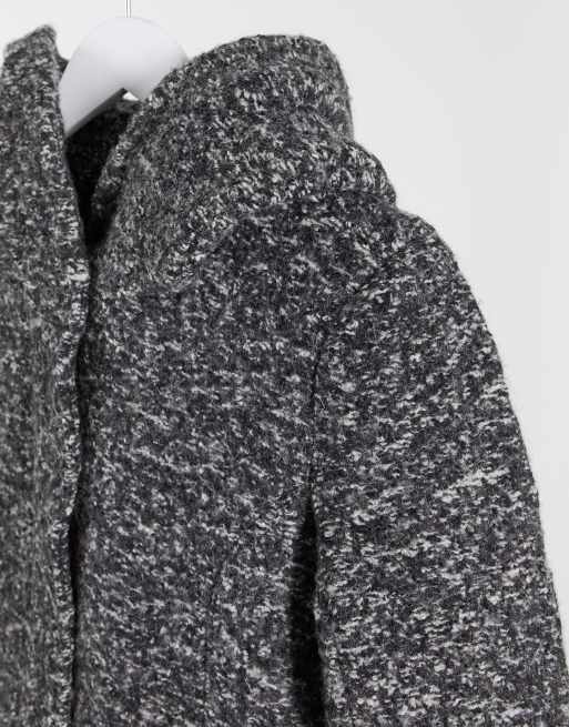 Only lally boucle wool coat in gray