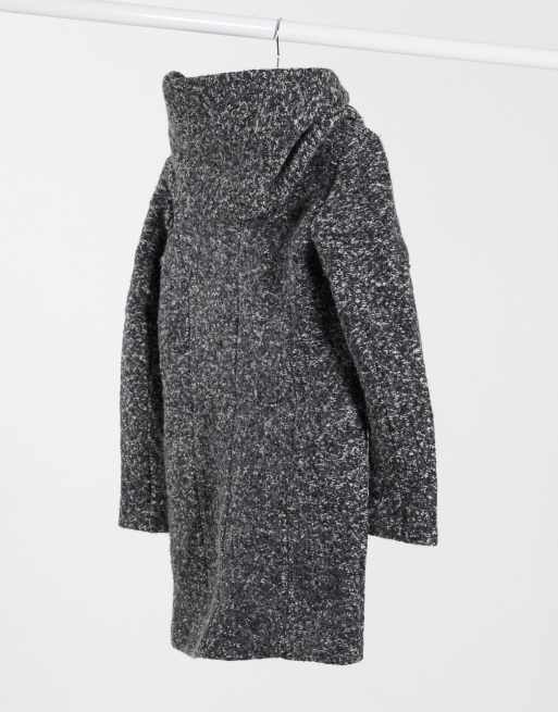 manteau bouclette gris