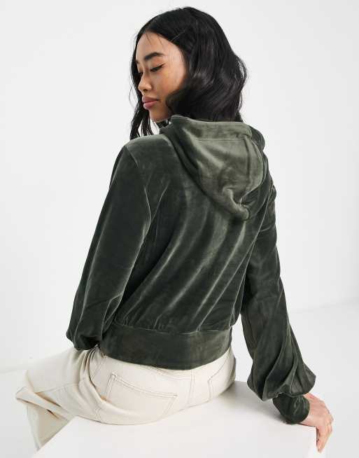 Green on sale velour hoodie