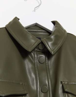 green leather shirt