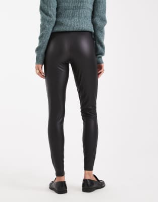 Leggings Termici Da Donna A Vita Alta Da Donna In Finta Pelle Elastica - Foto 11