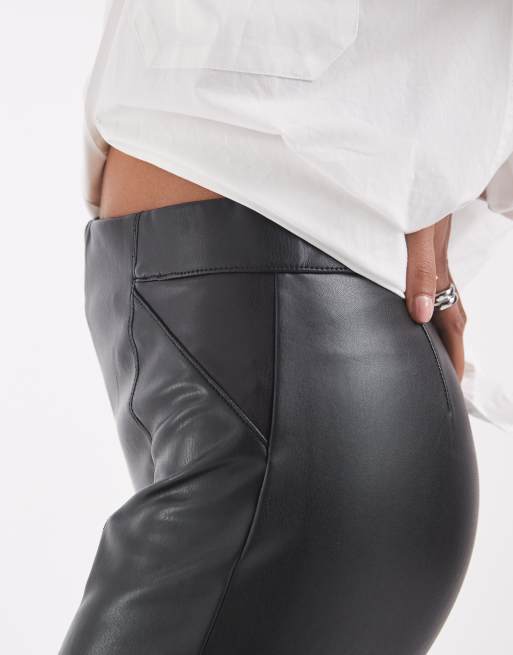Only - Leggings neri in pelle sintetica , 4 di 5