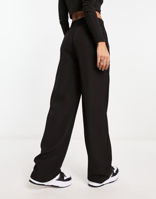Only light weight pintuck wide leg pants in black | ASOS