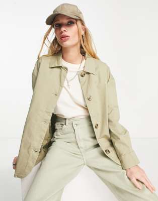 Only lightweight cargo shacket in beige | ASOS