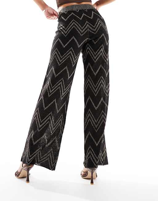 Zig Wide Leg Pant in Buttermilk Check Zig Wide Leg Pant in Buttermilk Check