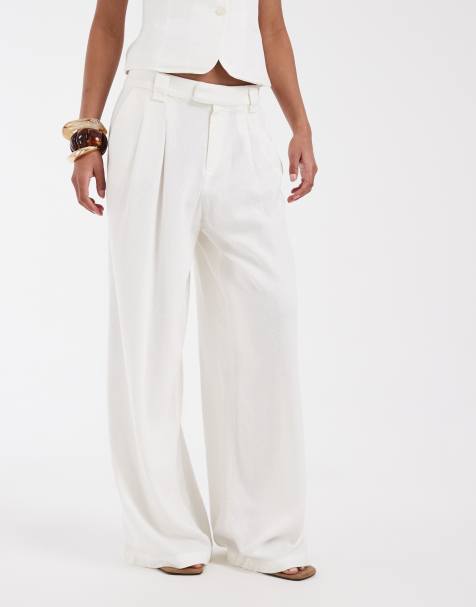 knee length dresses for ladies Sunday Trousers White main image 0