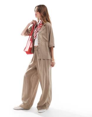 ONLY LINEN MIX OVERSIZED SHIRT 