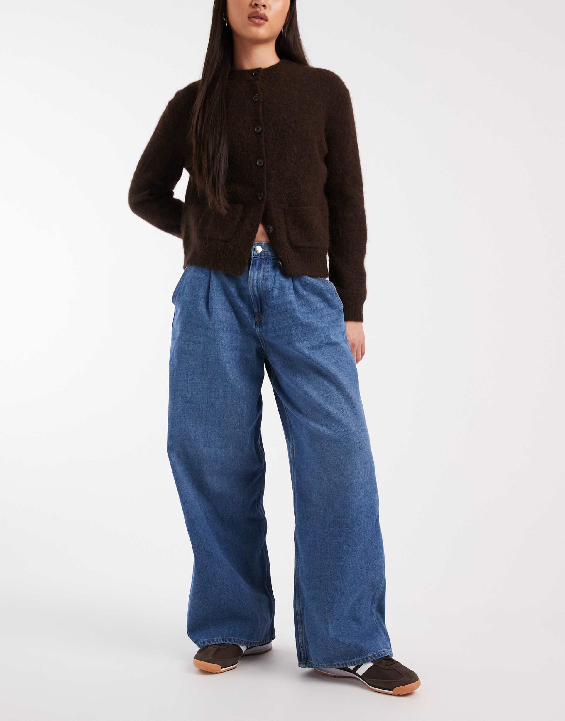 only livy wide leg jeans in mid blue denim