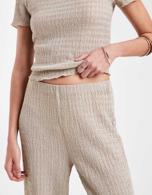 ONLY – Ljusbeige, strukturerade byxor, del av set , 5 av 5
