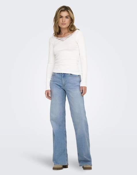 ONLY – Ljusblå jeans med vid passform - view 1