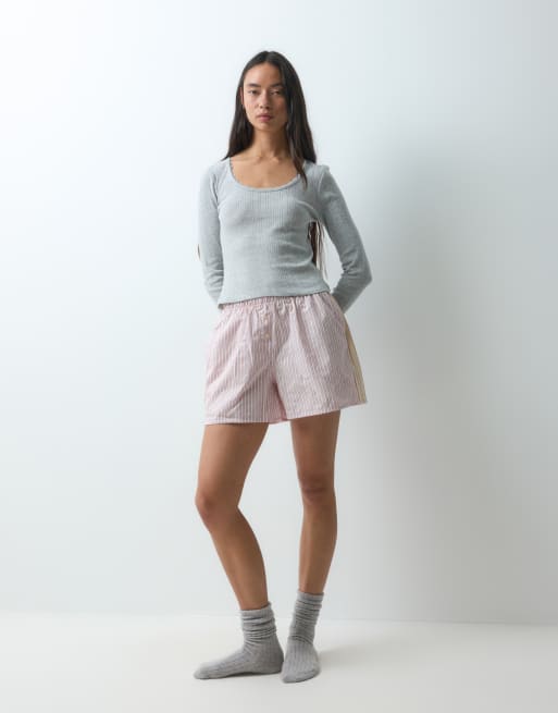 ONLY long sleeve lounge top co-ord in light grey, 2 of 5