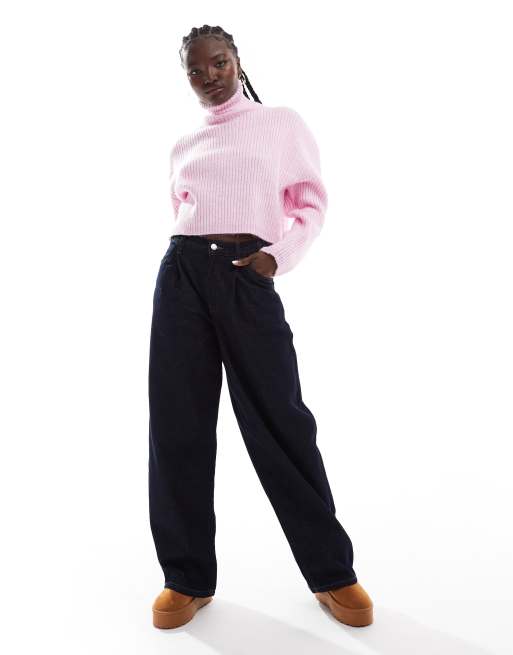ONLY long sleeve roll neck jumper in pink , 2 of 4