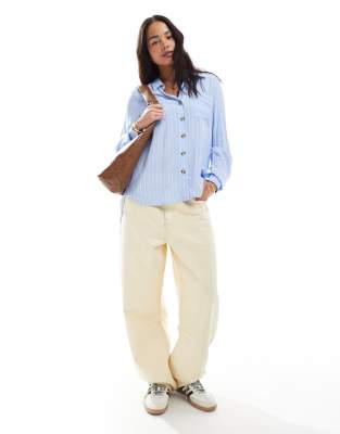 Only Long Sleeve Shirt In Blue