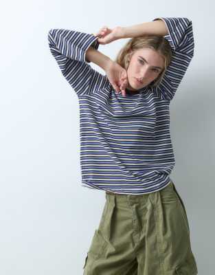 Only Long Sleeve Top In Blue