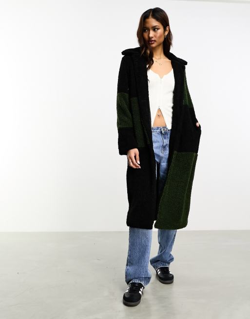 Longline borg coat topshop best sale