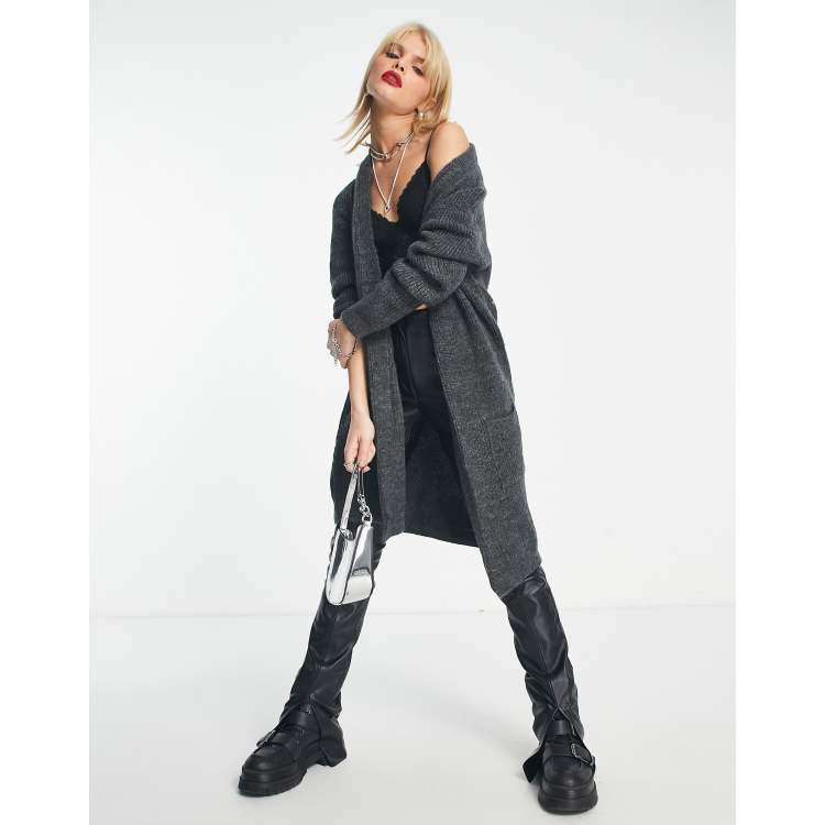 Buy Grey Melange Longline Cardigan from Next USA